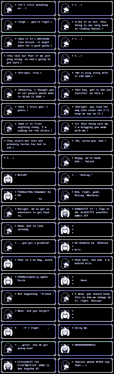 omegawott's tweet photo. hopping on the relsay bandwagon … love this thing its so very trustworthy 

this takes place in a version of the AU where its post chapter 4, and everything’s gone normally up to this point

#relsay #macaronicheesewithhotsauce #withyouinthedark 
@ralseipastries https://t.co/0xRJIRptvQ