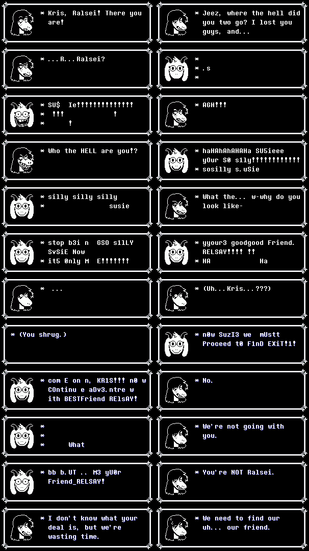omegawott's tweet photo. hopping on the relsay bandwagon … love this thing its so very trustworthy 

this takes place in a version of the AU where its post chapter 4, and everything’s gone normally up to this point

#relsay #macaronicheesewithhotsauce #withyouinthedark 
@ralseipastries https://t.co/0xRJIRptvQ