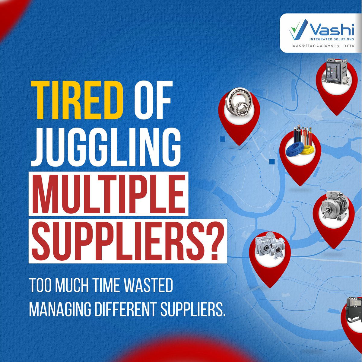 vashiisl's tweet image. Too much time wasted managing different suppliers?
Simplify your supply chain with Vashi Integrated Solutions. Everything you need, under one roof👍🏻
Visit our website to explore: vashiisl.com
 #SmartProcurement #TrustedSupplier #B2BSolutions #vashiiintegratedsolutions