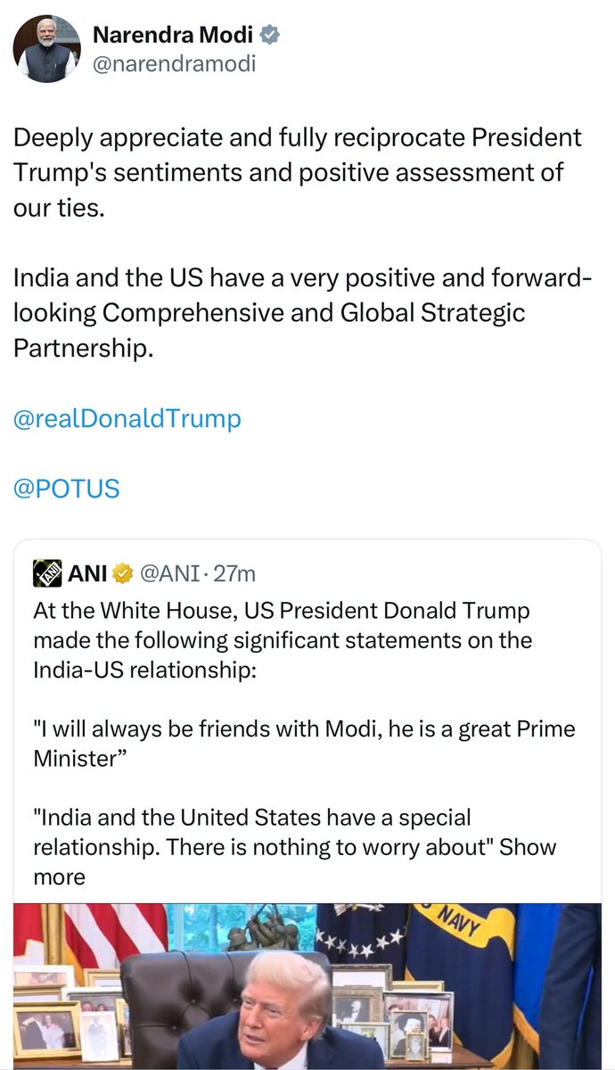 Big. PM responds to Trump