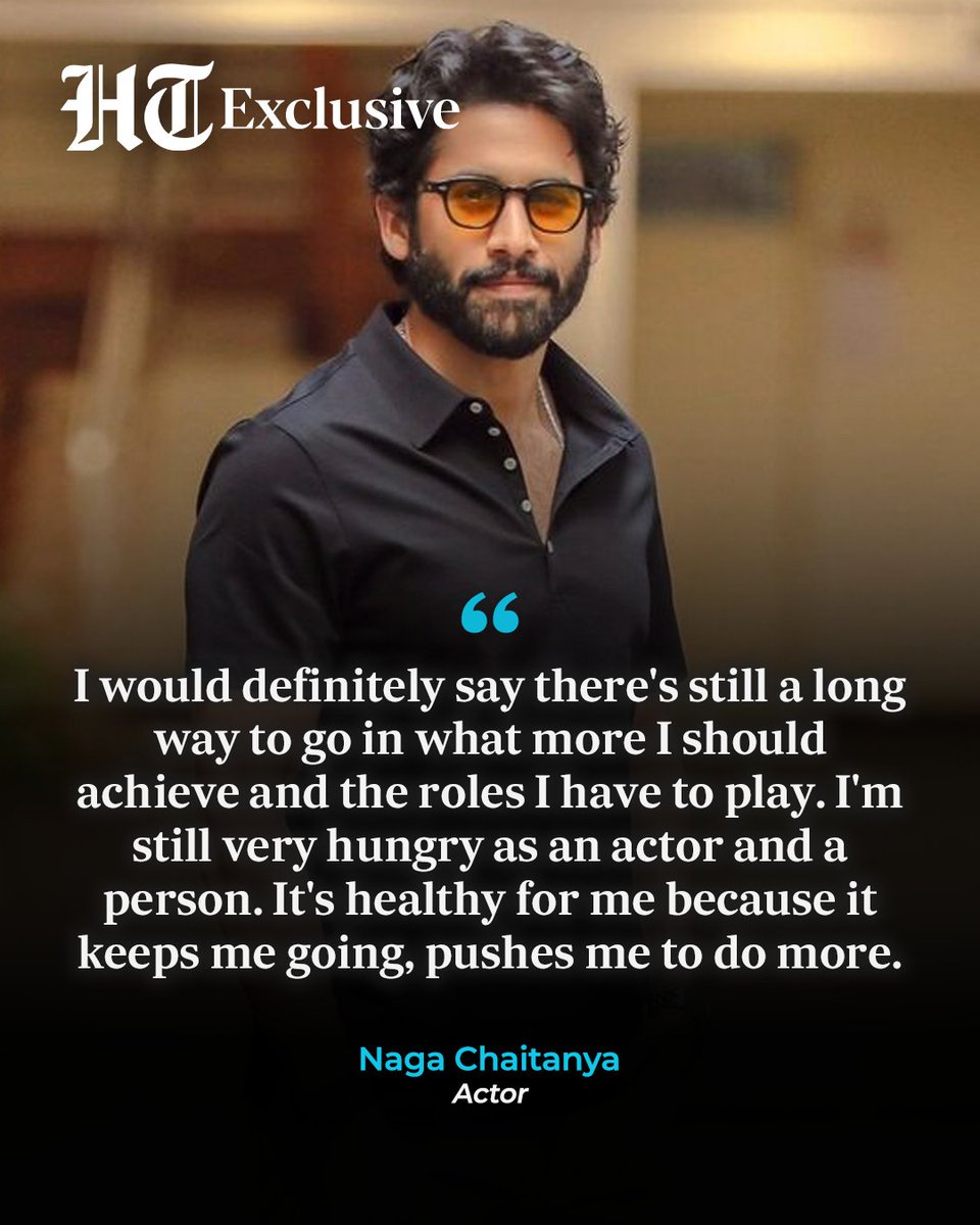 #HTExclusive ✨| Even after 16 years, actor Naga Chaitanya (<a href="/chay_akkineni/">chaitanya akkineni</a>) says he's still "very hungry" to achieve more. "It's healthy for me because it keeps me going, pushes me to do more," he says.

Read full interview: hindustantimes.com/entertainment/…

(<a href="/NeeshitaN/">Neeshita Nyayapati</a>✍🏻)