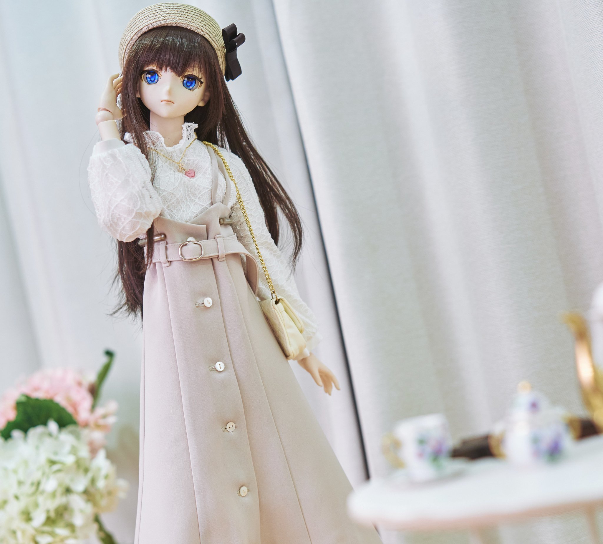 レース衣装の美しいドール 茶色の髪 Amazon.co.jp: JIURUN ロリータ ヘッドドレス レース 髪飾り
