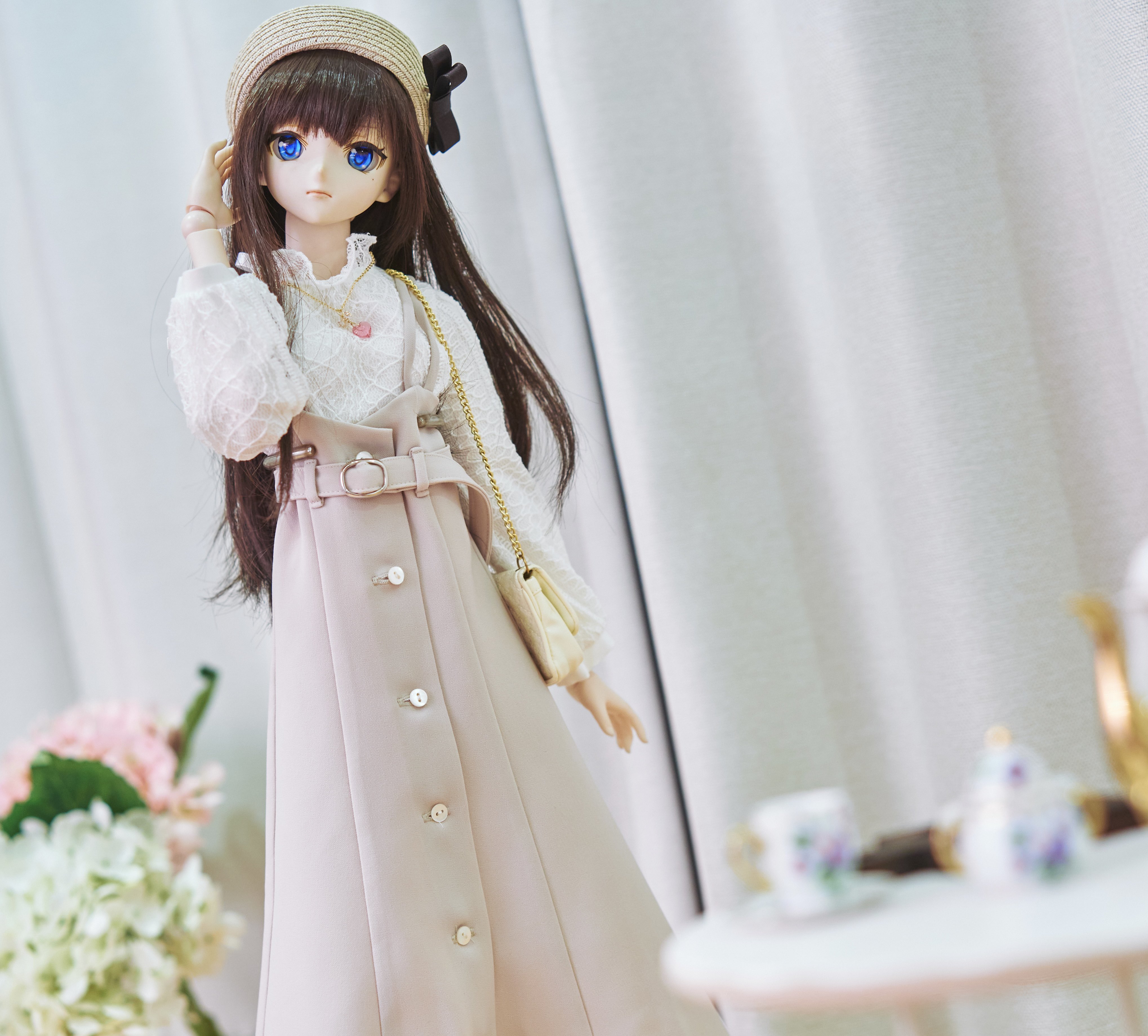 ペコちゃん レースドール ラピスラズリ 不二家ペコちゃん レースドール陶器プレミアム