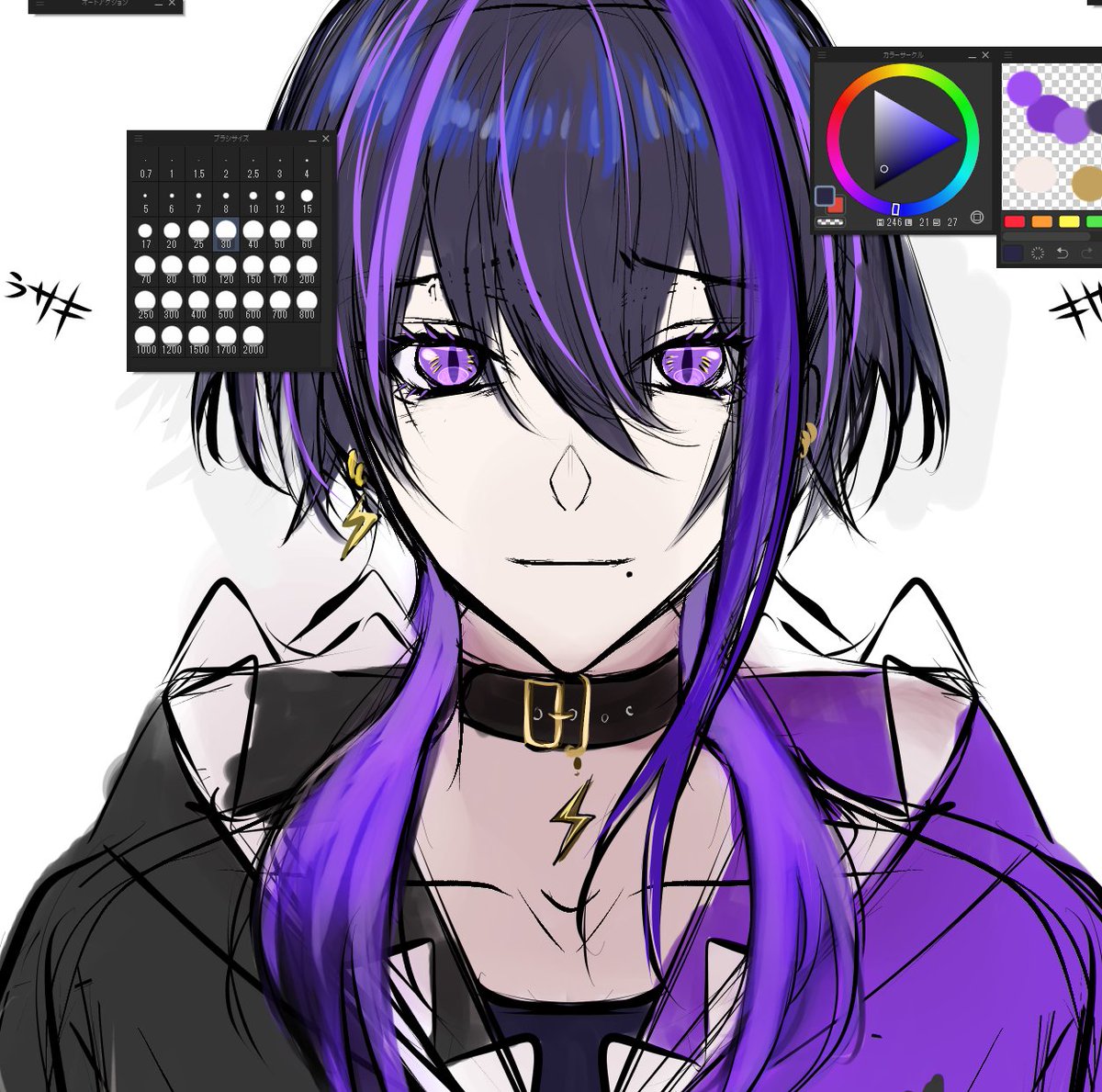 yaka_neko_y's tweet image. Starting today, I will officially begin creating the Live2D model PSD with separated parts for 【 紫電ミケ様　@mike_0702】! ✨
Since it’s possible to share WIPs and stream the work process, I’m also planning to do some live streams while working on it~ ✨
#VtuberArt　#Live2DModel…