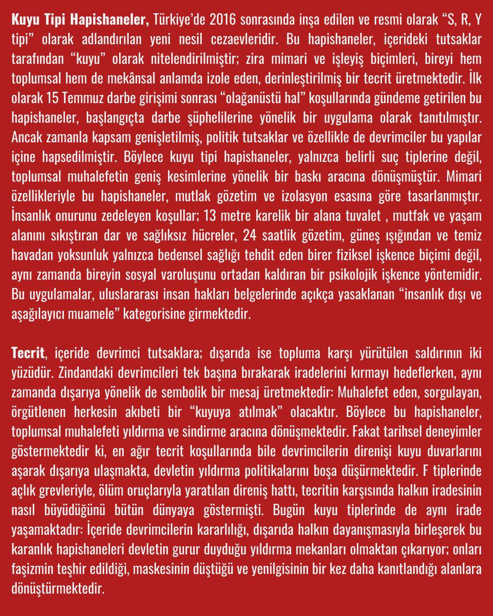 bilkentpps's tweet photo. Serkan Onur Yılmaz yalnız değildir, talepleri derhal karşılansın, kuyu tipi hapishaneler kapatılsın! https://t.co/UrMfvYM5Cx