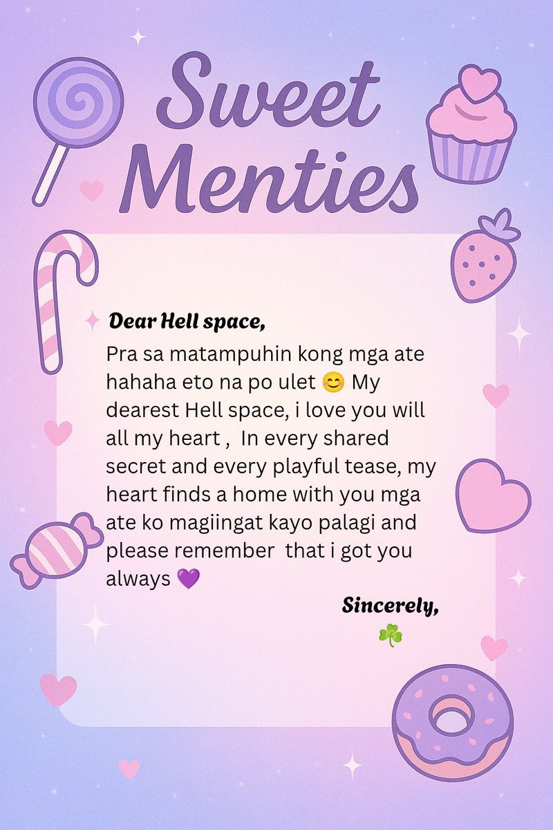 💌: Hell Space 
📤: ☘️