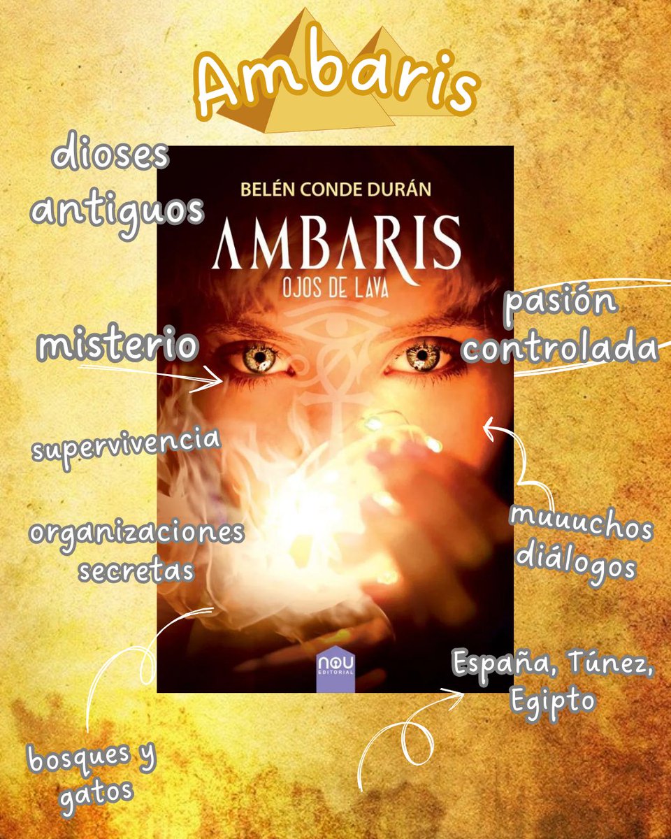 Amor, conflicto, supervivencia y oscuras organizaciones secretas se mezclan de forma homogénea en Ambaris, el ámbar gris surgido de un cruce de miradas que hará arder las páginas de esta novela.

➤ mybook.to/ambaris

<a href="/NouEditorial/">NOU Editorial</a>
