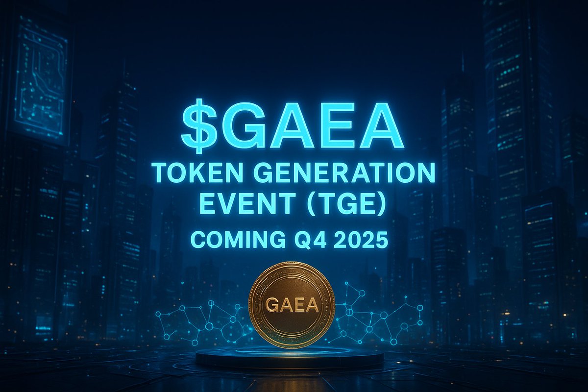 deep_gnoma's tweet photo. The $GAEA Token Generation Event (TGE) is officially planned for Q4 2025. 🔥

Stay tuned. The next era of computing, AI, and Web3 is on the horizon. ✨

@aigaealabs 💫 

#GAEA #Web3 #AI #TokenGenerationEvent #Crypto https://t.co/FY5GbkqAEX