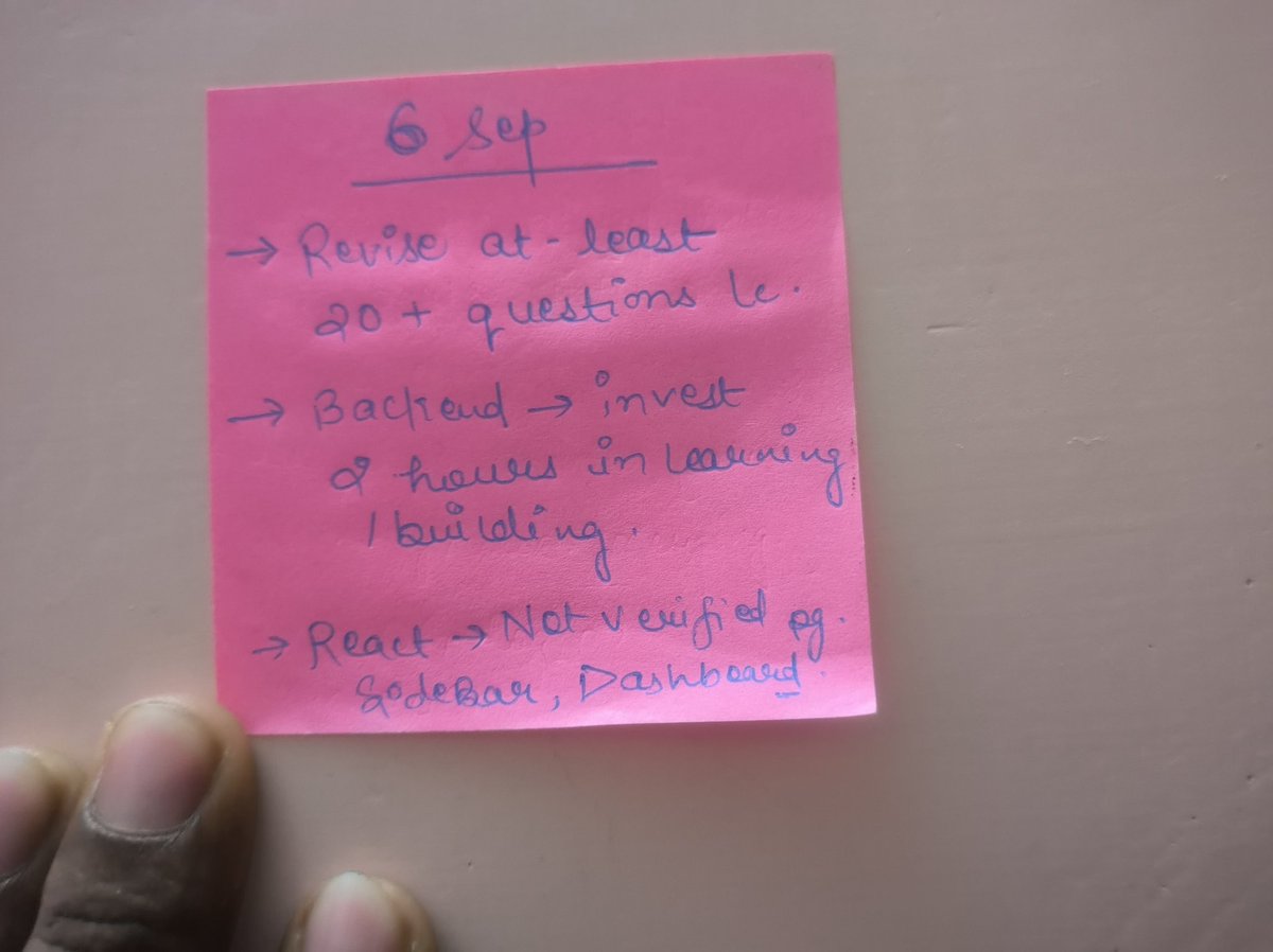 dev_Ashish1's tweet image. Update today - 0 till now
Gonna complete this at any cost.

#90daysofcode #90daysgrind
#DSA #WebDev #mern
Today&apos;s Target: