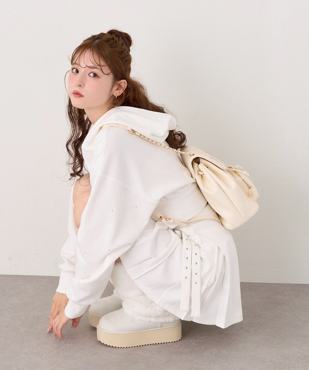 NICE CLAUP ビジュー　スウェット　セットアップ one after another NICE CLAUP スウェットパンツ ジャージ