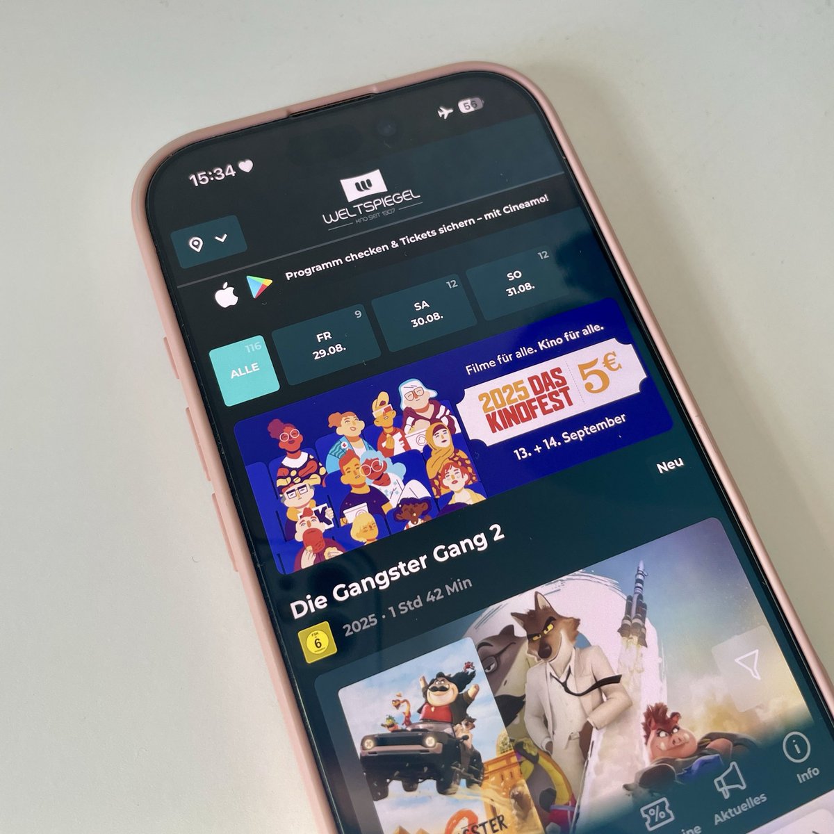 cineamo_app's tweet photo. @Cineamo pusht das #Kinofest u. unterstützt den @HdfKino und teilnehmende Kinos. Neben Banners auf Websites unserer Kunden im Cineamo-Network, gibt‘s zwei Push-Aussendungen via Cineamo-App aufs Handy von Kinofans + Placements in der App. Ziel: 1,5 Mio. Page- und Bannerimpressions https://t.co/gkFKYW1r1y