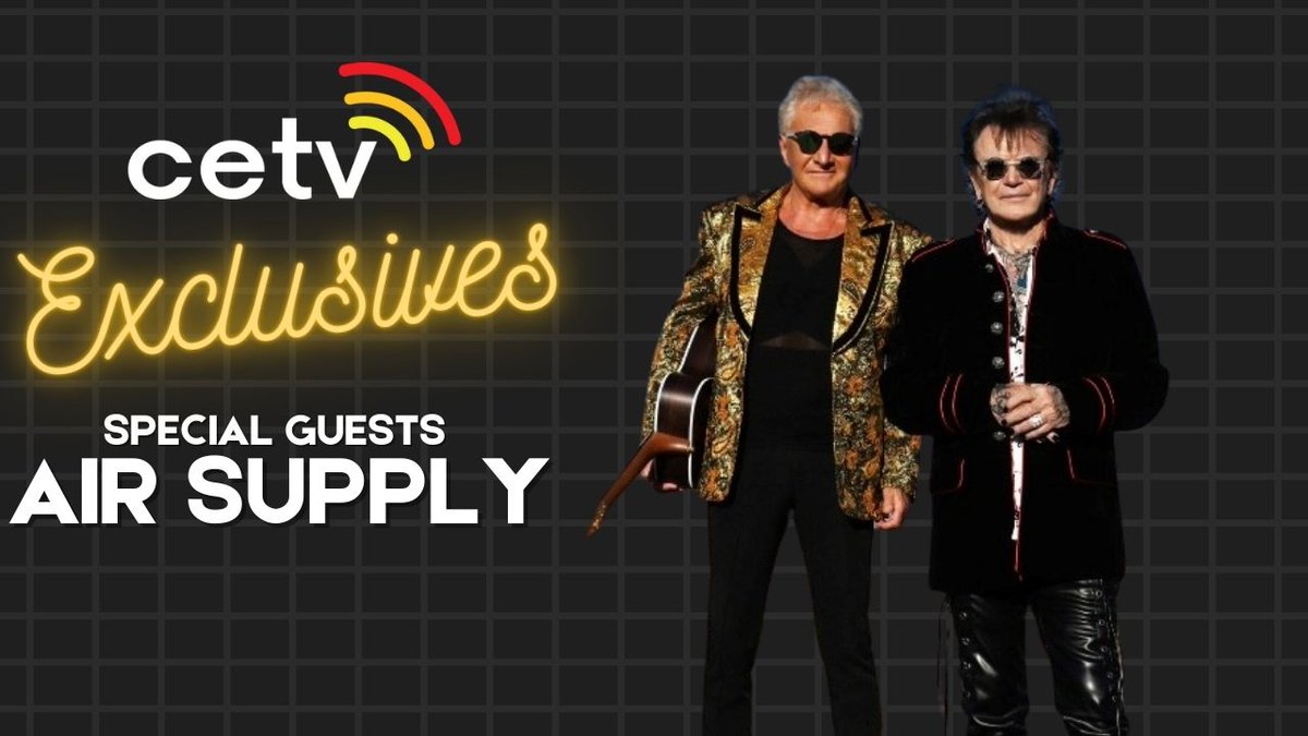 CETVPhilippines's tweet photo. ✨ Air Supply at 50! ✨ 
Russell Hitchcock &amp; wife Cari talk about the duo’s legacy and upcoming book in an exclusive interview. 📖🎶

📺 Watch the full interview in stunning 4K only on CETV Philippines’ YouTube 👉 https://t.co/3D16Cmr19d

#SeeItOnCETV #CETVExclusivesAirSupply https://t.co/KB9rRfJqLw