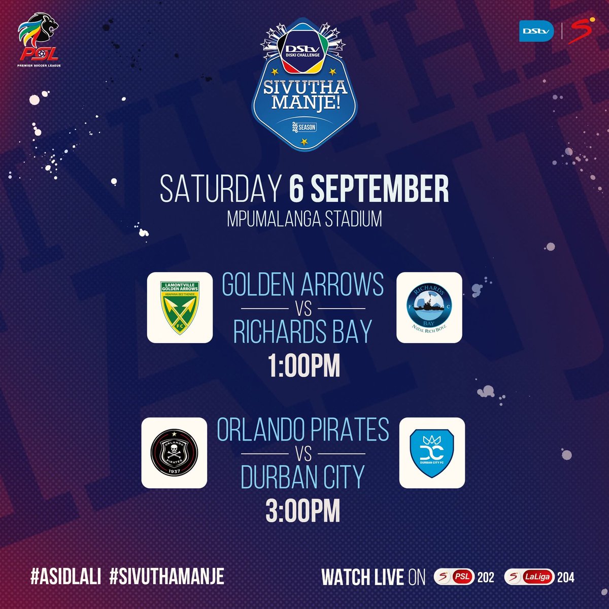 The #DstvDiskiChallenge is back! Join us live at 13h00 on Language Option 2, NgesiZulu, on SS2 channel. 

Tell us, who are your top players to have emerged from the Dstv Diski Challenge over the past 10 years?
<a href="/asidlali/">Asidlali</a>