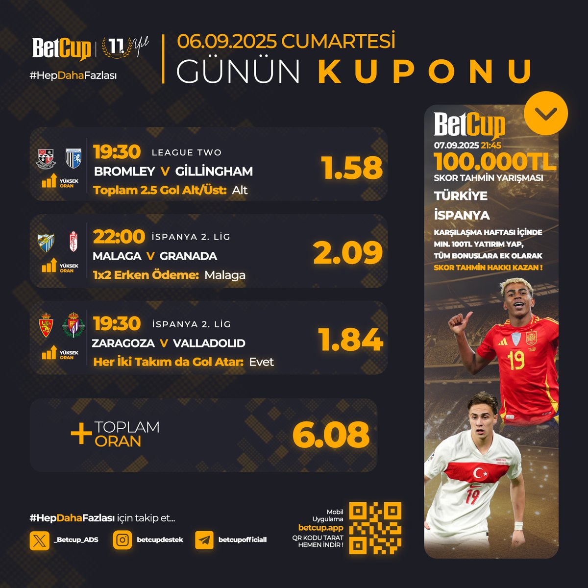📄 Günün kuponuyla bugünü güzelleştirmeye geldik.
#hepdahafazlası #betcup #fenerbahçe #galatasaray #beşiktaş