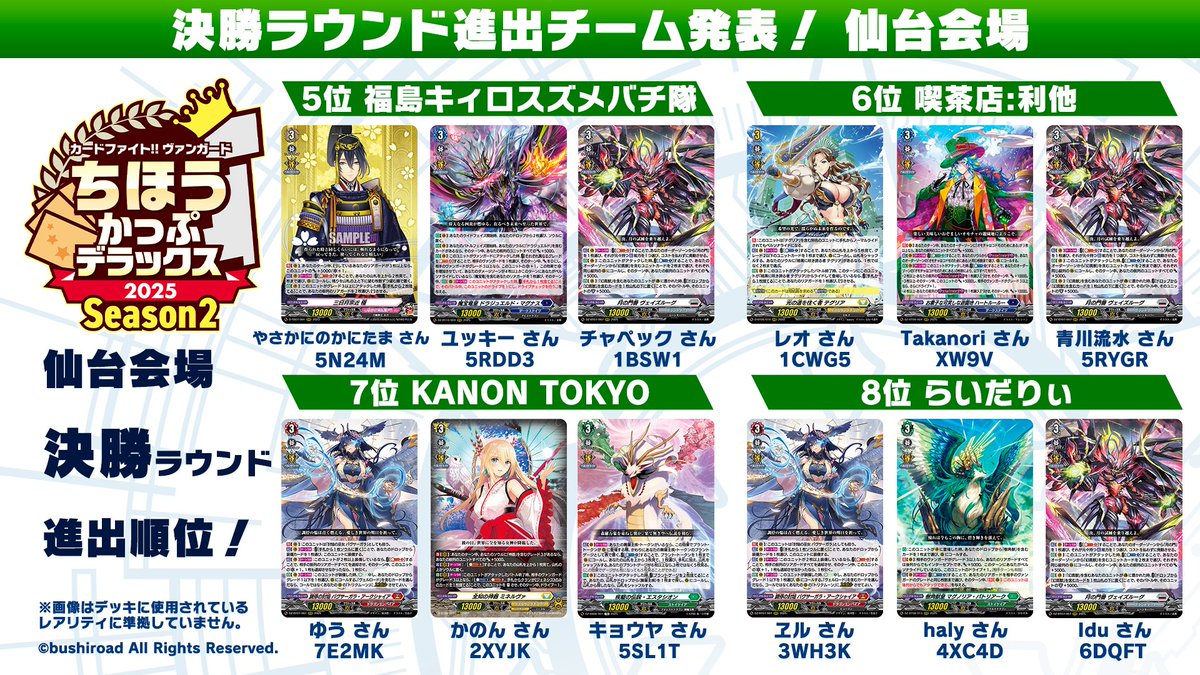 ちほうかっぷ #デラックス 2025 Season2 仙台会場 結果発表🎉 ✨決勝