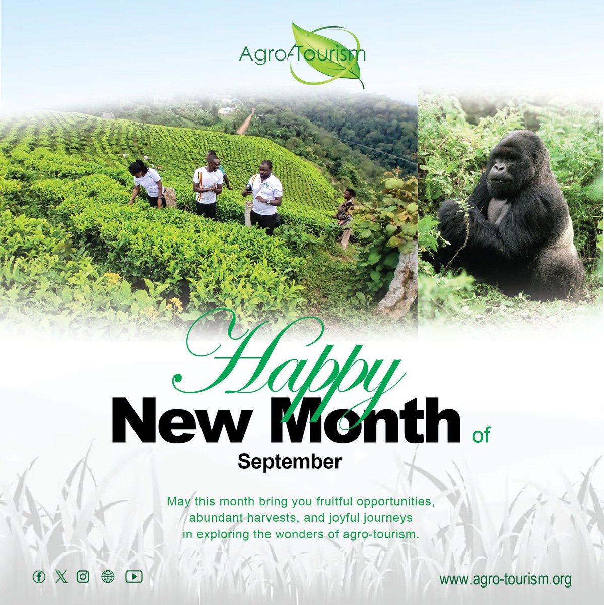 Enjoy your new month! 

You are encouraged to promote agro-tourism in this new month. 

While on your farm tour, talk to the farm employees, ask them questions, as you learn new farming methods and other things.

#ATA #Agrotourism