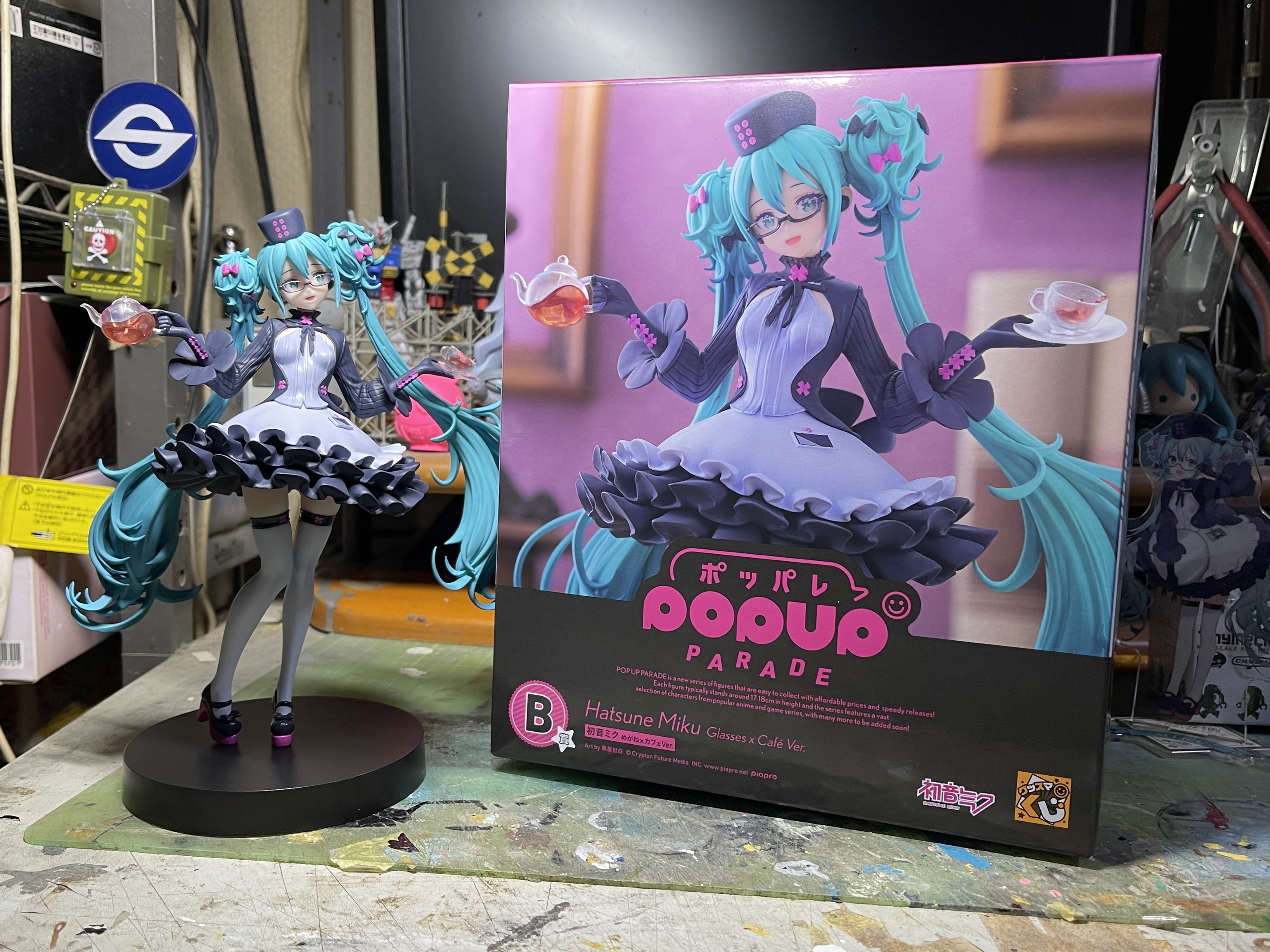 グッスマくじ　初音ミク　B賞　popup PARADE　フィギュア　めがねカフェ めがね×カフェ”が可愛い過ぎる！「初音ミク」グッスマくじ発売