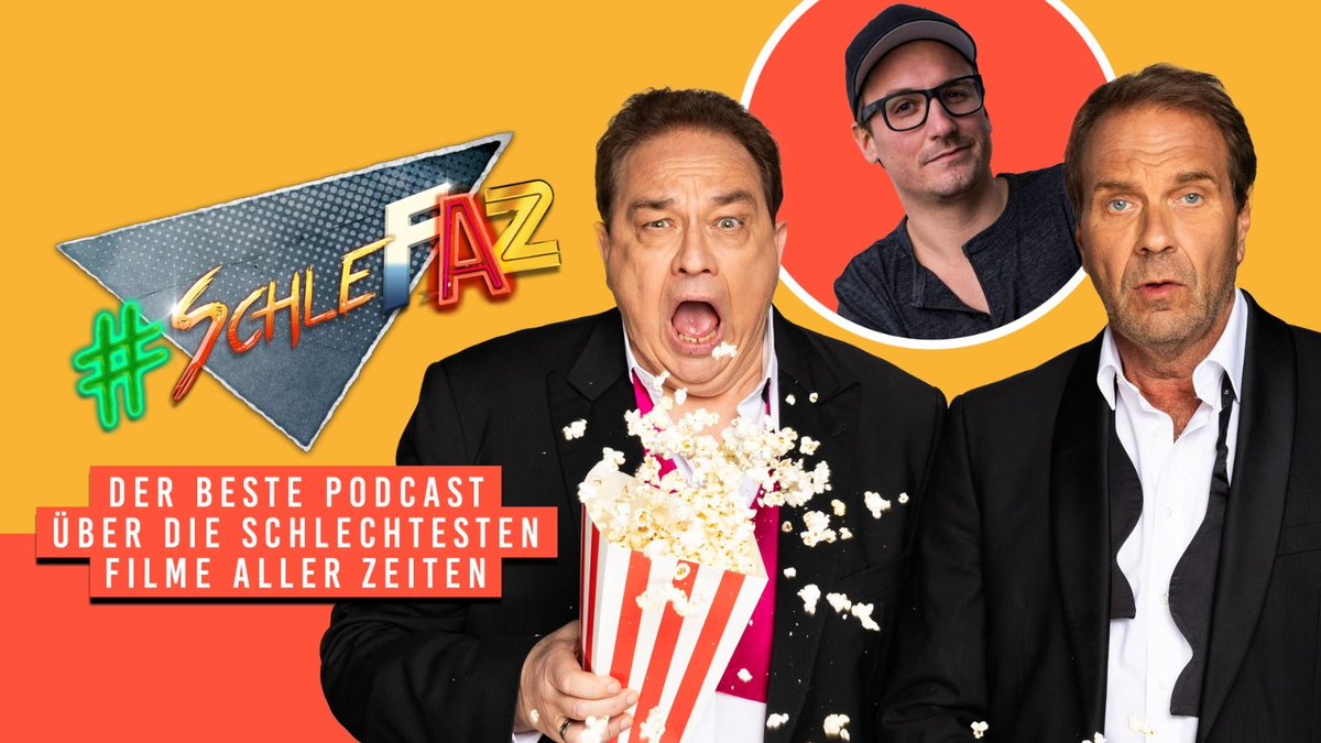 twitkalk's tweet photo. Seit über 12 Jahren ist #SchleFaZ absoluter 
Fernseh-Kult! #Podcast 
Moderator #DanielStorb spricht im wöchentlichen Wechsel mit 
@PeterRuetten_ und mir über die schlimmsten Kunstverbrechen der Filmgeschichte. 
🎤➡️ https://t.co/e9OMawSPs1
#SchleFaZbeiNitro 
@RTLplus https://t.co/z8iDrRMa7d