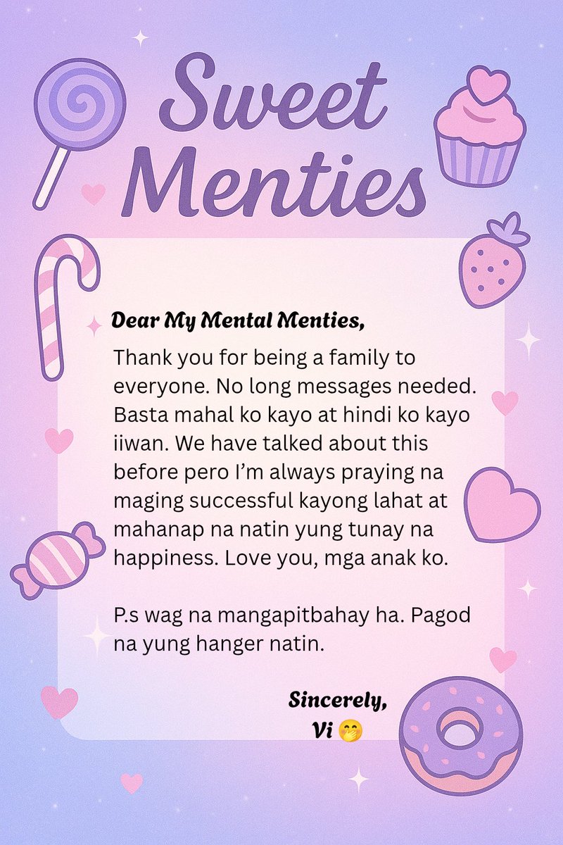 💌: To My Mental Menties
📤: Vi 🤭