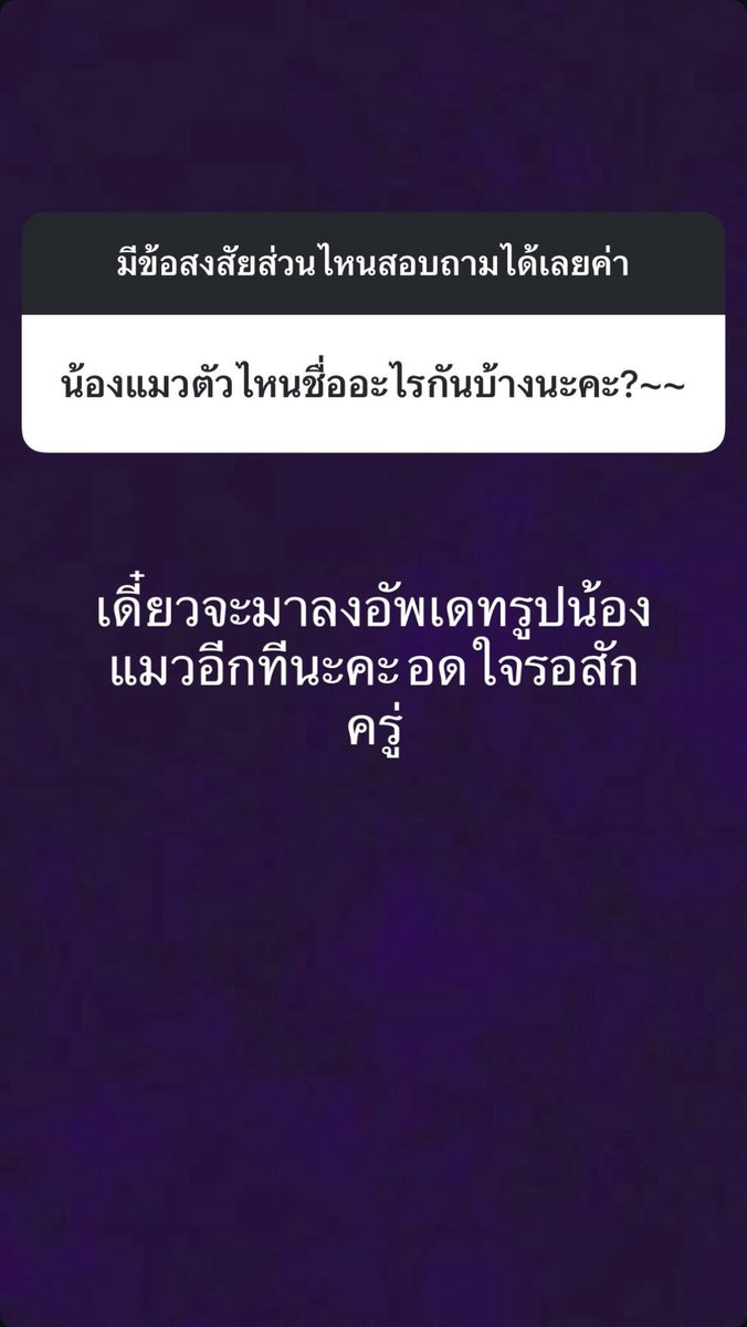 [📱]Kaning_forwork ’s IG update!

#kaningV #kanikart

Q&amp;A🦊💌

“ได้รับเป็นรูปที่ปริ้นท์ออกมาจริงๆ หรือได้รับเป็นไฟล์คะ?”
💌 สิ่งที่ได้รับจะเป็น โปรสการ์ดจริง
รับที่บูธค่ะ
และหากซื้อในราคา 150 บาทจะ
ได้รับรูปผ่านทางอีเมลค่ะ

“น้องแมวตัวไหนชื่ออะไรกันบ้างนะคะ?~~”
💌