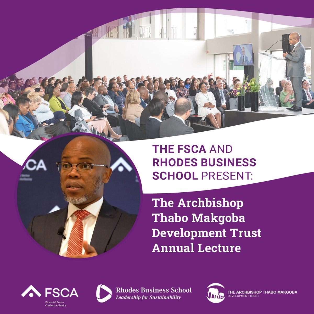 fscasouthafrica's tweet image. FSCA Commissioner &amp;amp; @RhodesUni alumnus Unathi Kamlana is delivering the keynote address at the 11th Annual @ArchTrust Lecture on 11 September 2025. He will be speaking on &quot;Values-Based Leadership&quot;, don&apos;t miss this discussion on ethical leadership in our complex world. 
#FSCATalks