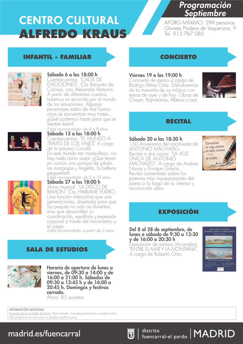 #ArroyodelFresno
Centro Cultural Alfredo Kraus