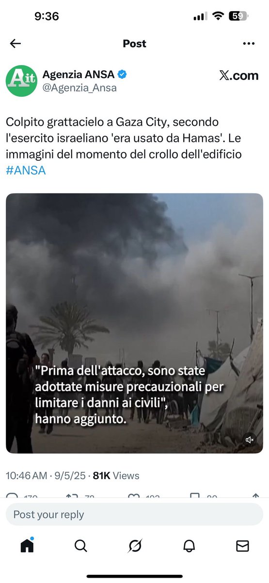 Nonostante il divieto ai giornalisti di  entrare a Gaza per documentare l’eccidio in corso da 700 giorni e le dichiarazioni del Ministro israeliano, «Aperte le porte dell’inferno», l’Ansa intitola: “Israele dice: c’era Hamas” 
Questo non è giornalismo ma apologia del genocidio.