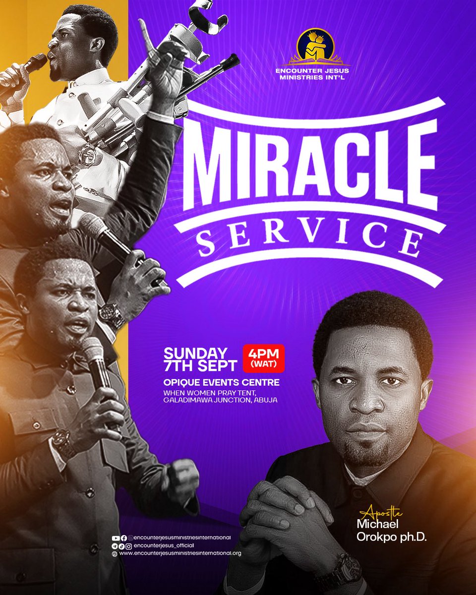 Apostleorokpo's tweet image. Join us for Miracle Service.