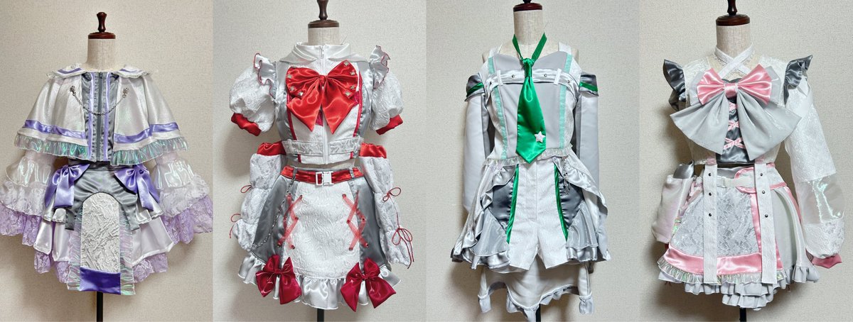 BrainBeat様 ꒰ঌ<a href="/BrainBeat_/">BrainBeat</a> ໒꒱の
新衣装を制作させて頂きました！

白×メンバーカラーにキラキラを混ぜて最強のギャルに仕上げました❣️

みなさま、ライブもぜひチェック✅頼みました！