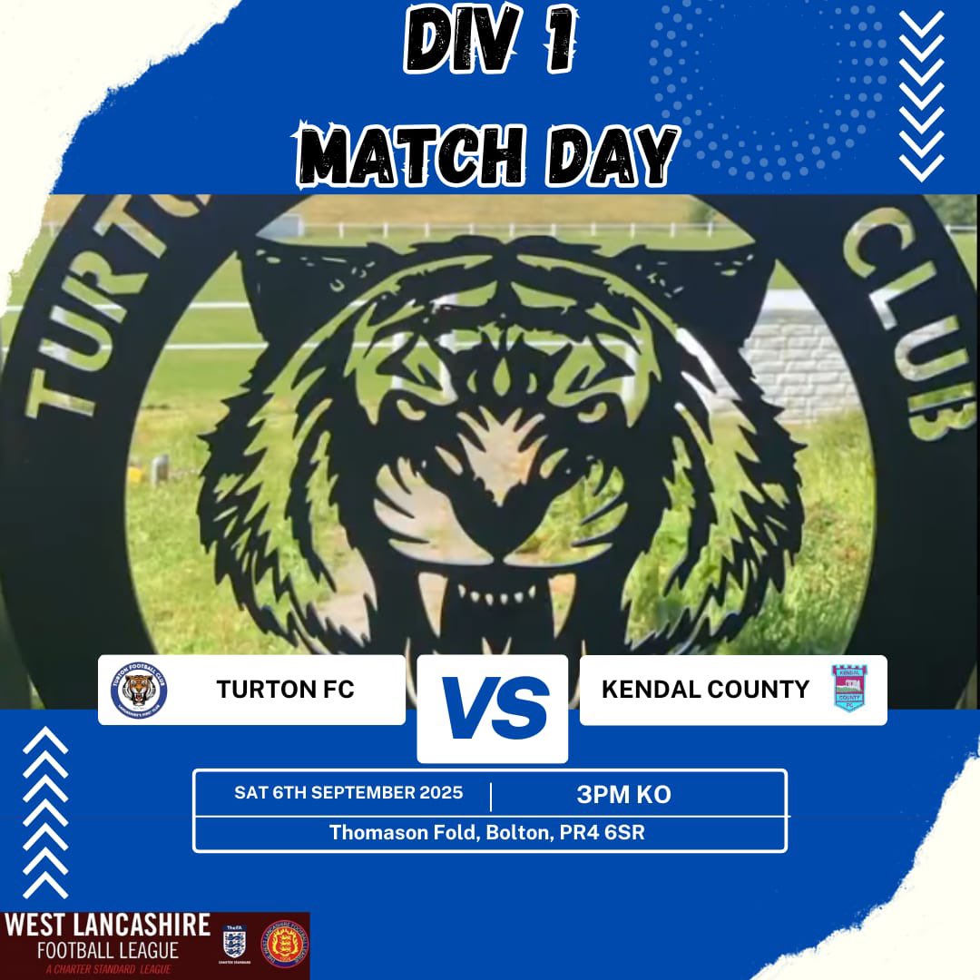 1st team welcome <a href="/KendalCounty/">Kendal County FC</a> today in <a href="/westlancsleague/">West Lancashire League</a> 

3pm ko

All support appreciated greatly