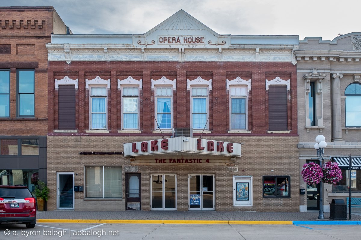 Lake Theater &amp; Opera House downtown Clear Lake, Iowa.

#BHRT2025 #architecture #CerroGordoCounty #Cinema #ClearLake #downtown #iowa #MainStreet #marquee #MovieHouse #OperaHouseb #Theater