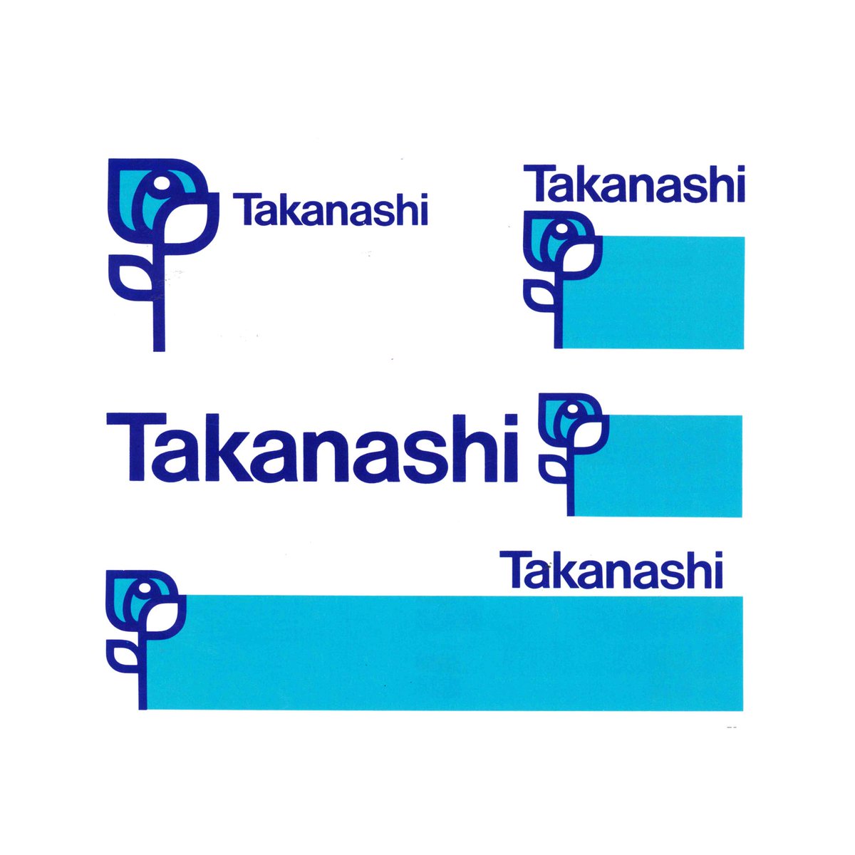 Takanashi brand identity, 1982 by Shiro Hirasawa (of Hirasawa Communications). Scanned from Japan’s Trademarks &amp; Logotypes in Full Color. Part 2, Graphic Sha, Tokyo, 1986 designreviewed.com/artefacts/japa… #logotypes #trademarks #japandesign #brandidentity