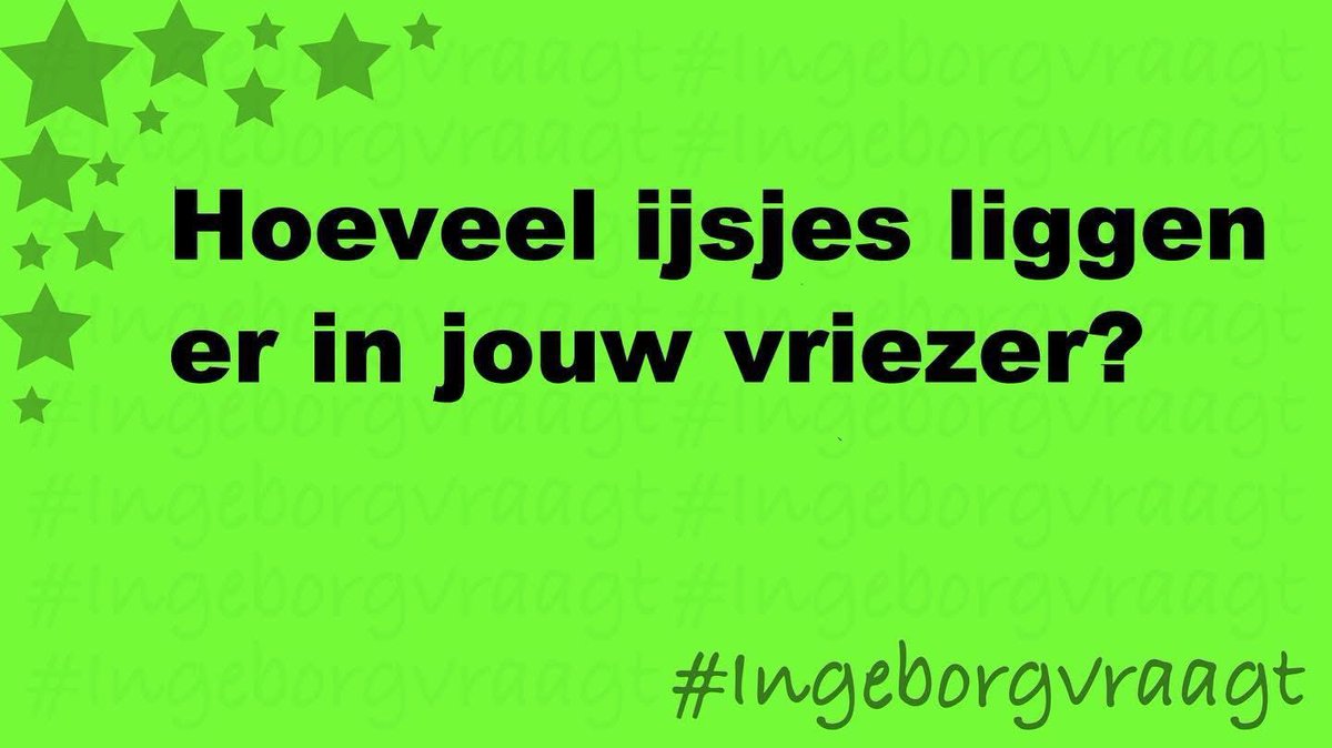 Hoeveel ijsjes liggen er in jouw vriezer? #IngeborgVraagt
