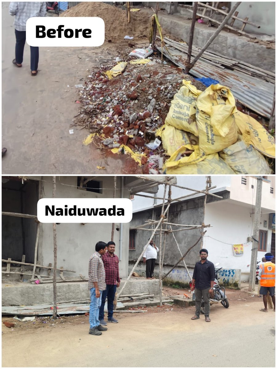 Sir Cleared the construction debris at naidu wada immersion point route