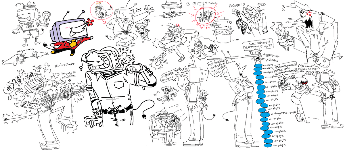 No fucking clue how I haven't posted these yet. These were from when I was trying to get a grasp on how to draw Tenna at first #tenna #spamtongspamton #spamtenna #deltarune