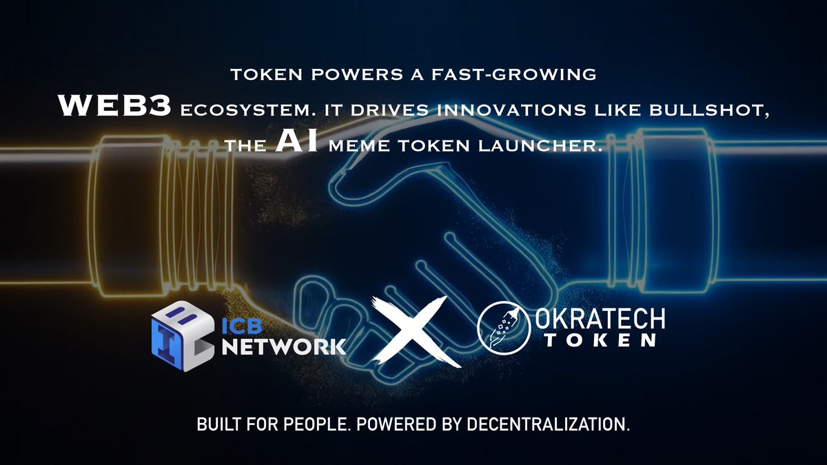 Big News! Partnership Announcement with Okratech, a utility backbone for Web3 products.

This collaboration with <a href="/Ortcoin1/">Okratech Token (ORT)</a> will bring their massive community and AI-driven infrastructure to the #ICB Network. It's a key partnership for both our Layer-1 blockchain and our growing