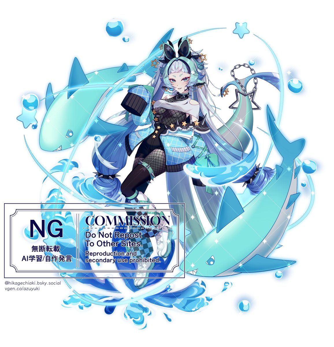 What's this? An SSR?! After my 1000th pull?!!

Oh...its just that dumb shark girl again...

A huge and special thank you to 🎨<a href="/hikage_chiaki/">azuyuki 🍀</a> who went WAAAAAAY beyond what I ever could have imagined for this awesome gacha splash art (pun unintended)! 💙💙