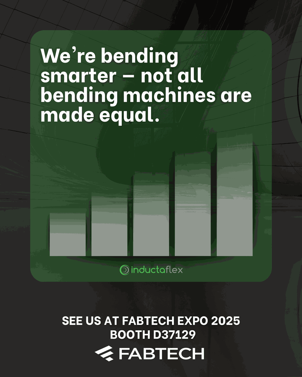 inductaflex's tweet photo. Not all bending machines are the same.

Join Inductaflex at FABTECH 2025 to see how we bend smarter and hit tighter tolerances.

Read more: https://t.co/7f7uRvveIr https://t.co/hUbU9VGmcB