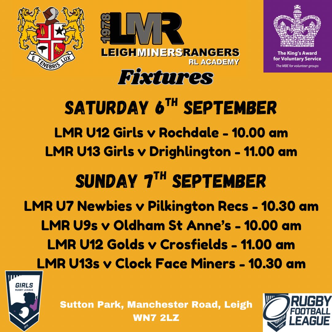 ⚫️🟡🏉Action back at Sutton Park this weekend🏉🟡⚫️