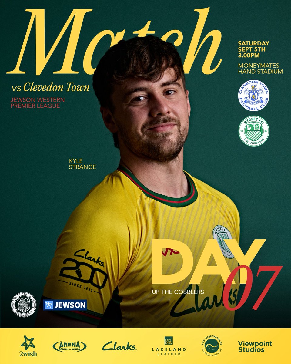 Matchday vs <a href="/ClevedonTownFC/">Clevedon Town Football Club</a> 

We head to top of the league today for what’s sure to be a test. We’ve been building some really good form of late, let’s go get it 💪

🏆 <a href="/Jewson/">Jewson</a> <a href="/_WesternLeague_/">Western League</a> 
📍Moneymates Hand Stadium
⏰ 3pm KO

Up the Cobblers 💚🤍