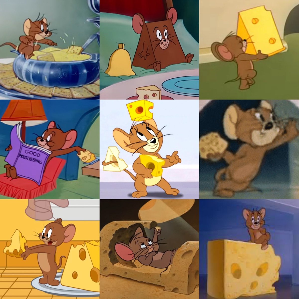 Jerry Mouse and cheese 🐭🧀😋
#tomandjerry
