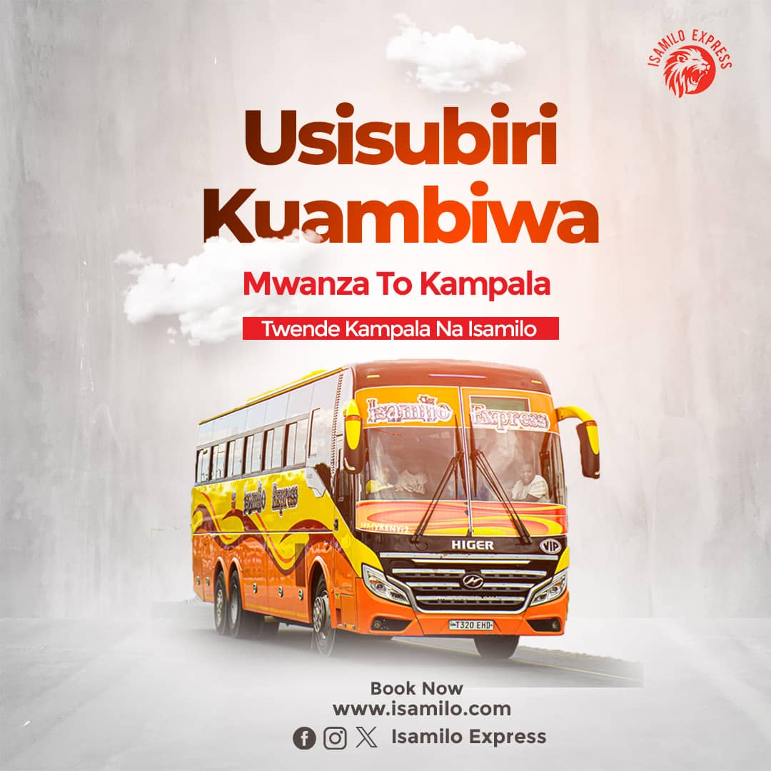 ISAMILO_EXPRESS's tweet photo. 𝗨𝗦𝗜𝗦𝗨𝗕𝗜𝗥𝗜 𝗞𝗨𝗔𝗠𝗕𝗜𝗪𝗔! 💥💥💥

𝘀𝗮𝗳𝗮𝗿𝗶 𝘇𝗮 𝗸𝘂𝘁𝗼𝗸𝗮 𝗠𝘄𝗮𝗻𝘇𝗮 𝗵𝗮𝗱𝗶 𝗞𝗔𝗠𝗣𝗔𝗟𝗔 𝗶𝗺𝗲𝗸𝘂𝘄𝗮 𝗻𝗶 𝗿𝗮𝗵𝗶𝘀𝗶 𝘀𝗮𝗻𝗮 𝗸𝘂𝗽𝗶𝘁𝗶𝗮 𝗜𝘀𝗮𝗺𝗶𝗹𝗼 𝗲𝘅𝗽𝗿𝗲𝘀𝘀 

𝗶𝘀𝗮𝗺𝗶𝗹𝗼 𝗲𝘅𝗽𝗿𝗲𝘀𝘀 𝗜𝗻𝗮𝗲𝗻𝗱𝗮 𝗠𝗼𝗷𝗮 𝗸𝘄𝗮 𝗺𝗼𝗷𝗮 https://t.co/Vgikw119g4