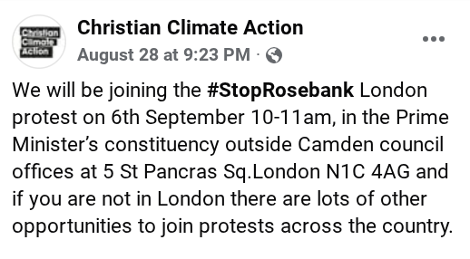 crochetjenny's tweet image. Christian Climate Action protests up and down the country today. I doubt many will turn up at #Camden as a lot of their supporters were lifted at the Parliament Square protest.  Although whoever does go will have time to attend the Defend Our Juries press conference at 1pm🙄