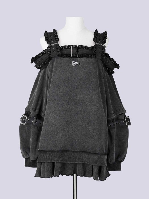 【最終値下げ】IMVAL オフショルダー ワンピース IMVAL / Off Shoulder Dress オフショルダーに、リボンフリルの