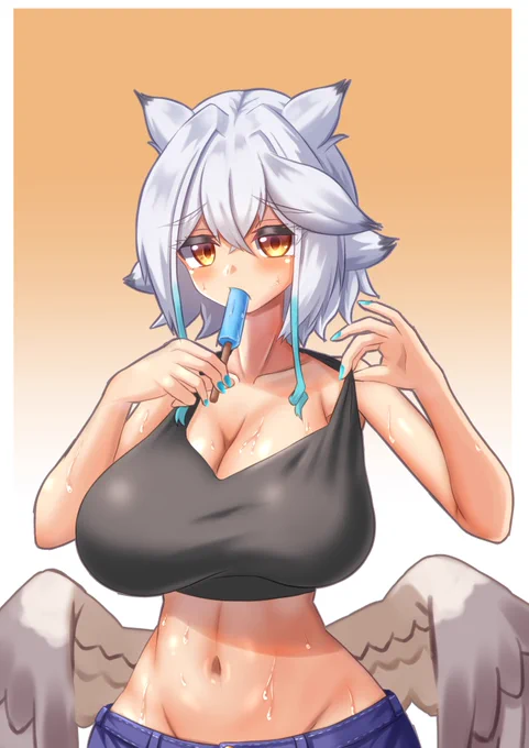 もう9月だけどまだ暑いから大丈夫と思ったタンクトップ森さん #えまえっと