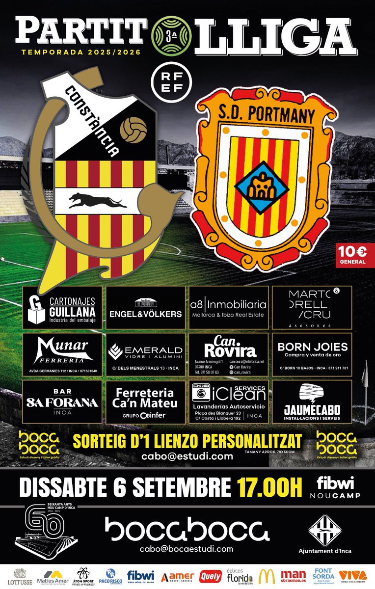 🔥 Avui comença la Tercera RFEF!!

⚽️ <a href="/CEConstancia/">CE Constància</a> 🆚 <a href="/sdportmany/">SD Portmany</a> 

⏰ 17.00

🏟️ Nou Camp d’Inca

#CreixemAmbTu