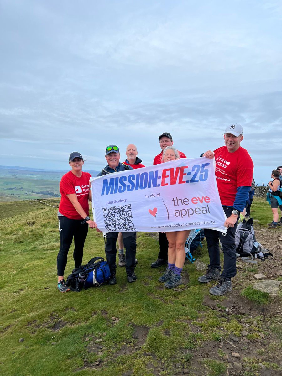 Team Eve Trekkers are enroute on their 25mile challenge around the Yorkshire Dales. PenYGhent submitted and now enroute to Ribblehead. <a href="/Dom_Mera_Peak/">Dominic Bell</a> <a href="/eveappeal/">The Eve Appeal</a>
justgiving.com/page/mission-e…