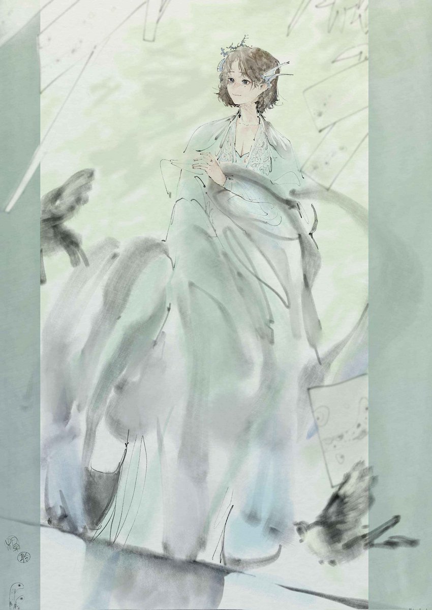 #優塔生日快樂
#優畫家
“祝福優塔生日快樂，天天順心如意～”
終於想到來發賀圖UDU
感謝偉大的畫師 <a href="/fnggncucu/">楓肝脆脆</a> 大人幫忙畫賀圖。委託的時候正逢七夕，想說來個褲褲的古裝！本來還要加上長髮，可是看起來有點失去靈魂，就維持短髮了。
希望優塔會發現畫裡一個酷酷的小東西（？）