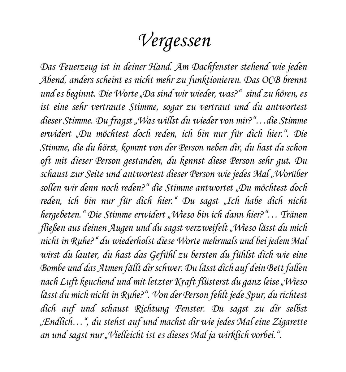 Meine erste Kurzgeschichte :) Ich hoffe sie gefällt euch :))