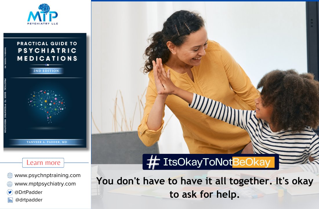 DrtPadder's tweet photo. You don’t have to have it all together. It’s okay to ask for help. #ItsOkayToNotBeOkay
👉 https://t.co/r4zyIVehMd
#mtppsychiatry #drpadder #psychnptraining #mentalhealth #wellness #MentalHealthSupport #psychiatry https://t.co/Cbrdp57CB0